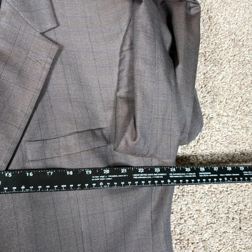 Jos A Bank Signature Collection Brown Glen Plaid‎ Silk Blend Blazer Mens 48R